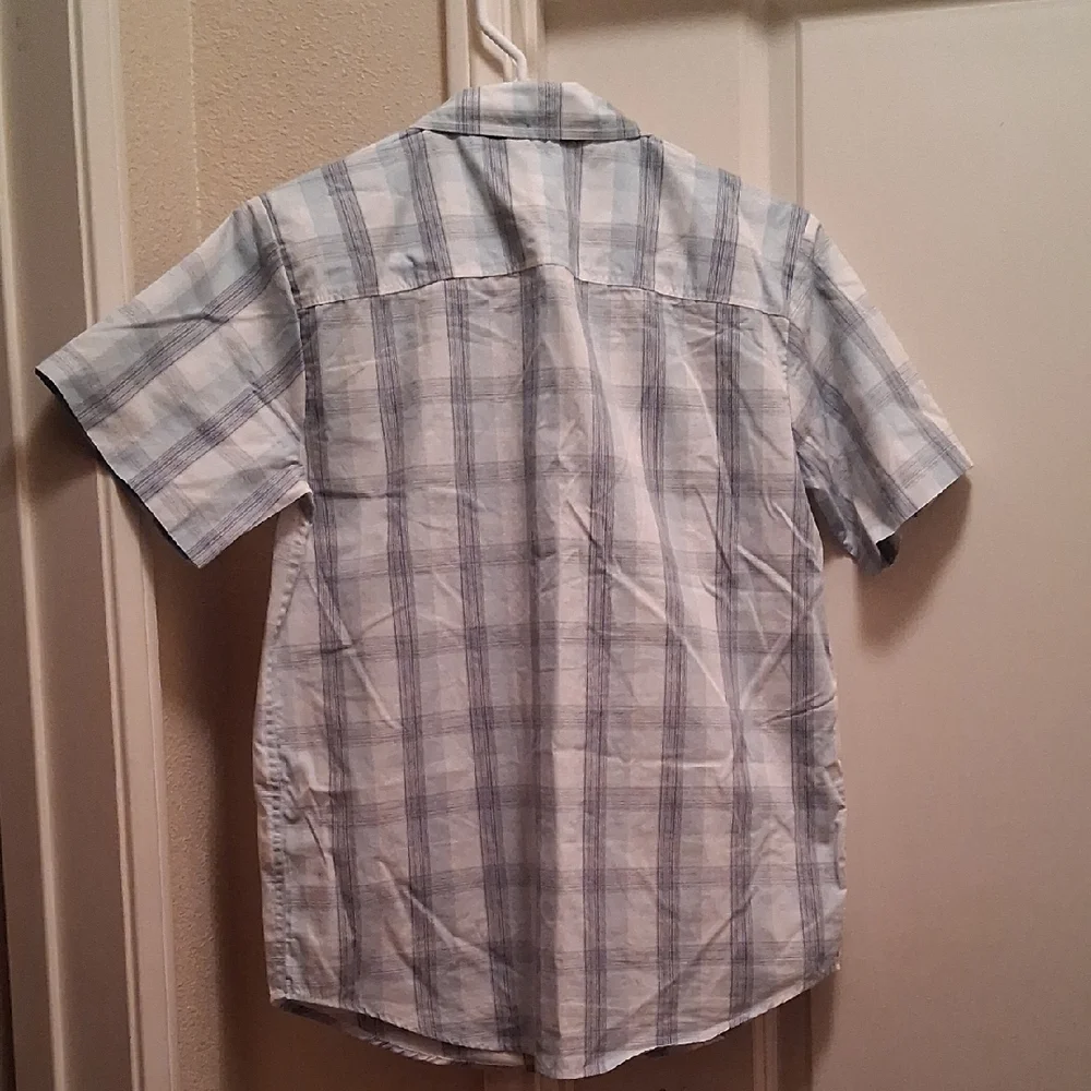 Calvin Klein Blue and White Casual Button Down Shirt